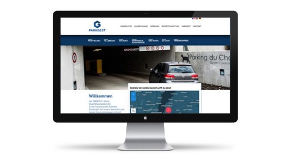 Parkgest site web anglais et allemand